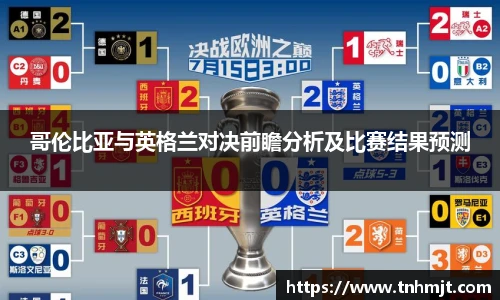 哥伦比亚与英格兰对决前瞻分析及比赛结果预测